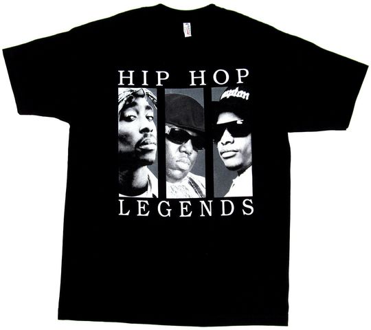 Hip Hop Legends Men's T Shirt, 2Pac Tupac Biggie EazyE T Shirt