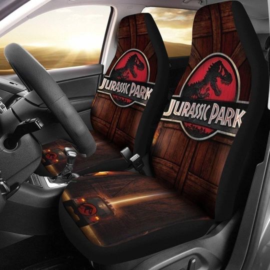Jurassic Park 1993 Car Seat Covers Set | Dinosaur Movie Seat Cover For Car