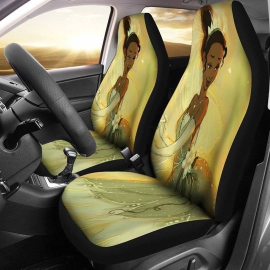 Tiana Princess Car Seat Covers Set | The Princess and the Frog Car Accessories