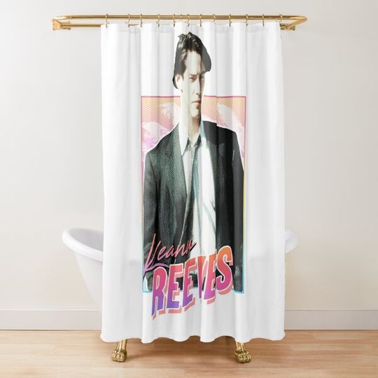 Keanu Reeves - 80s design Shower Curtain