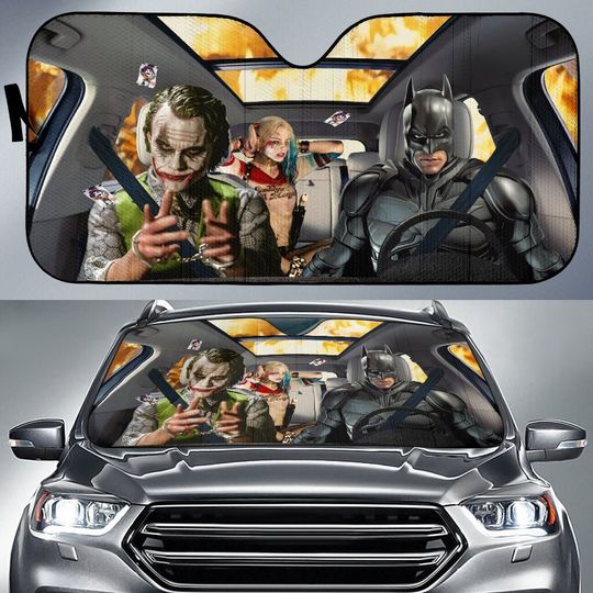 Batman Joker Harley Quinn 3D Print Car Sun Shade