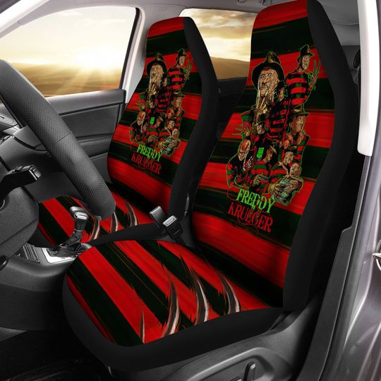 Freddy Krueger On Elm Street Horror Film Seat Covers Halloween Car Accessories