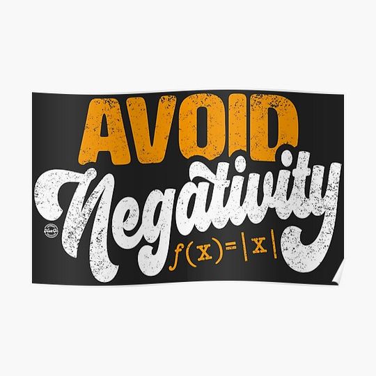 Avoid Negativity Math Equation Premium Matte Vertical Poster