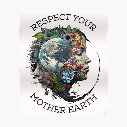 Respect Your Mother Earth Earth Month Earth day Premium Matte Vertical Poster