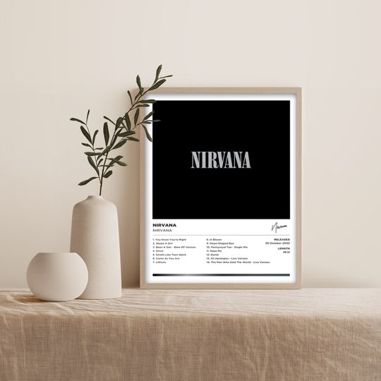 Nirvana Self-Titled Vintage Album Cover Polaroid Art Music Poster