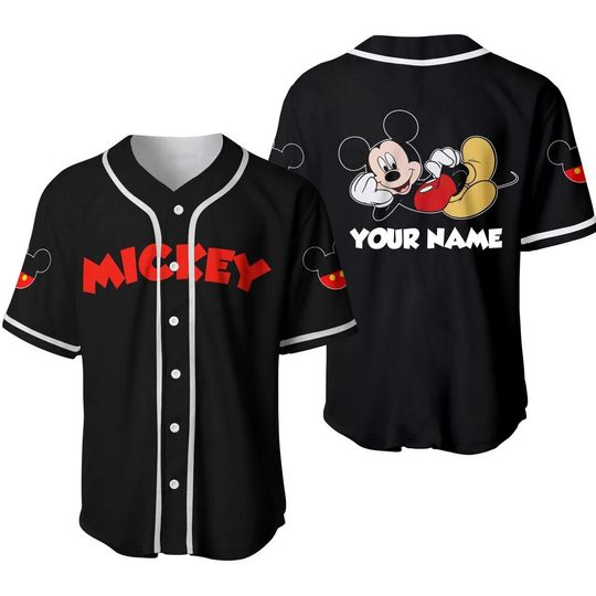 Personalized Mickey Baseball Jersey Shirt, Love Disney Baseball Jersey