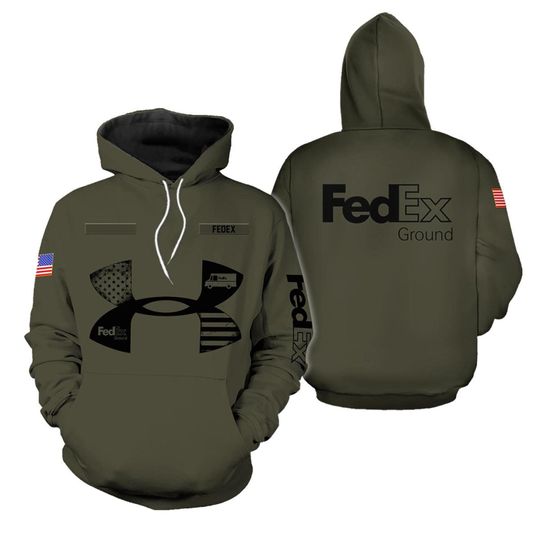 FedEx Ground Armour Army Hoodie 3D, Hoodie 3D Custom Name