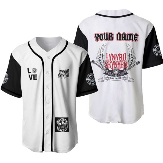 Lynyrd Skynyrd Baseball Jersey, Music Custom Name Baseball Jersey Shirt