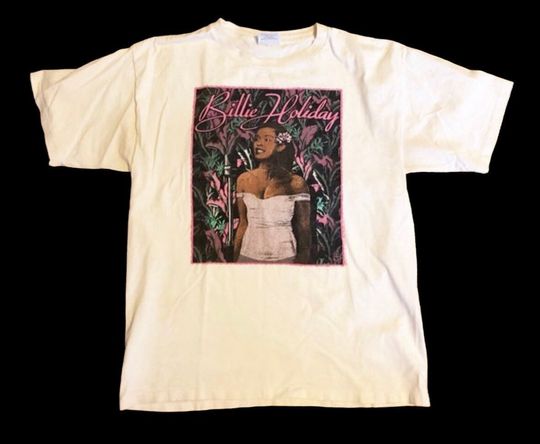 Vintage 90s Billie Holiday Single Stitch Tee T Shirt Large