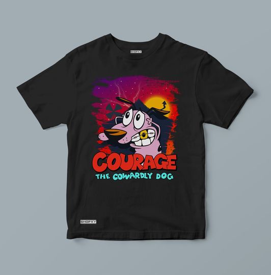Courage The Cowardly Dog Funny graphic Unisex T-shirt