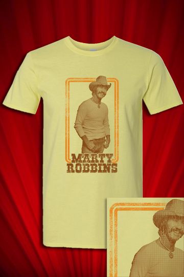 Marty Robbins 1976 Vintage style t-shirt Big Iron