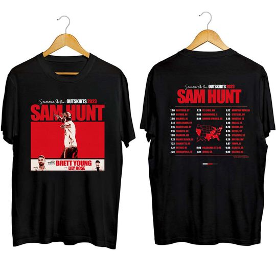 Sam Hunt Summer On The Outskirts 2023 Tour Shirt, Sam Hunt Fan Shirt