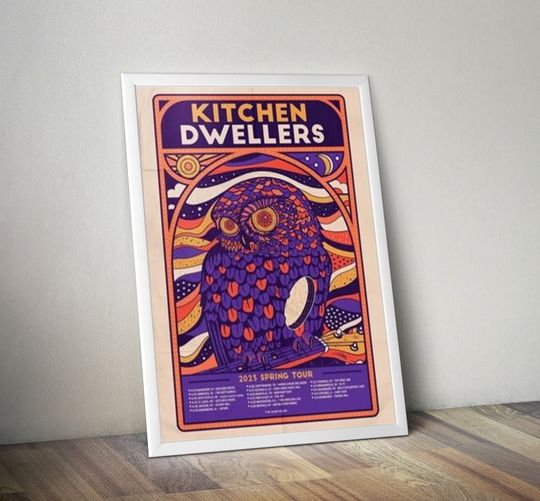 Kitchen Dwellers Spring Tour 2023 Poster, Kitchen Dwellers Band, Kitchen Dwellers Poster