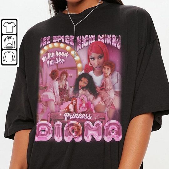 Ice Spice Nicki Minaj Princess Diana Retro Vintage Bootleg Unisex Classic T-Shirt