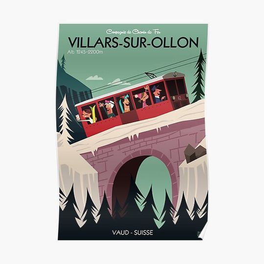 Villars sur Ollon poster Premium Matte Vertical Poster