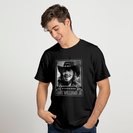 Hank Williams Jr  Vintage Faded Style Fan T Shirt