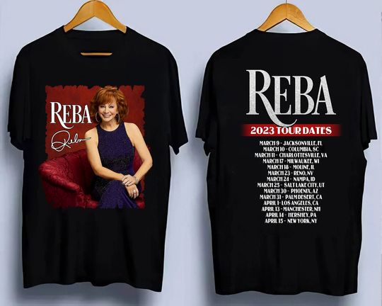 Reba Signature Tour Shirt, Tour 2023 Reba Live In Concert Shirt