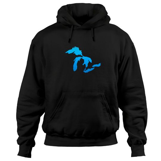 Outline of the Great Lakes - Great Lakes - Hoodies