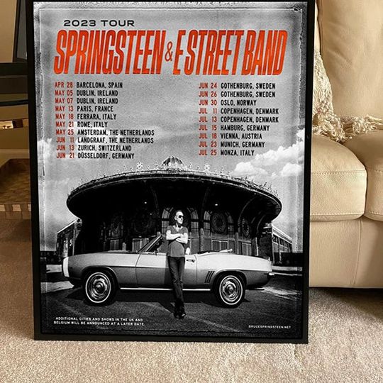 Bruce Springsteen and The E Street Band Tour 2023 Poster