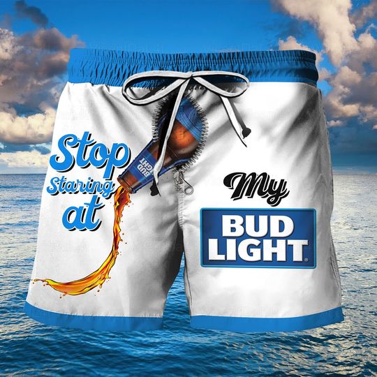 Bud Light Beer Man Shorts, Bud Light Swim Shorts