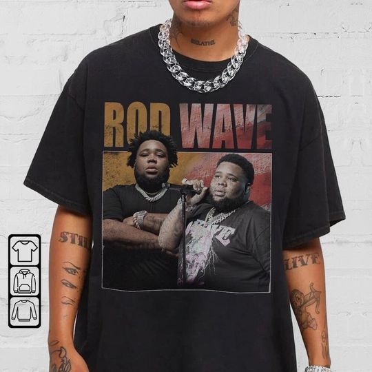 Rod Wave Streetwear Shirt Hip Hop 90s Vintage Retro Graphic Tee Rap Gifts Unisex T-Shirt