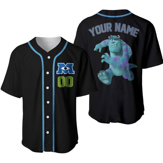 James P. Sullivan Baseball Jersey Shirt, Monsters, Inc Jersey Shirts