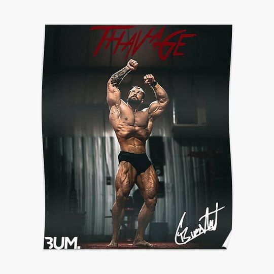 CBUM Chris Bumstead Bodybuilding Gym Premium Matte Vertical Poster