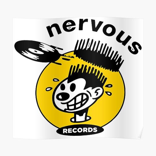 Nervous Records Logo - Hip Hop House Music Label Premium Matte Vertical Poster