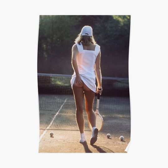 Tenis Girl Fiona Butler 1976 Premium Matte Vertical Poster