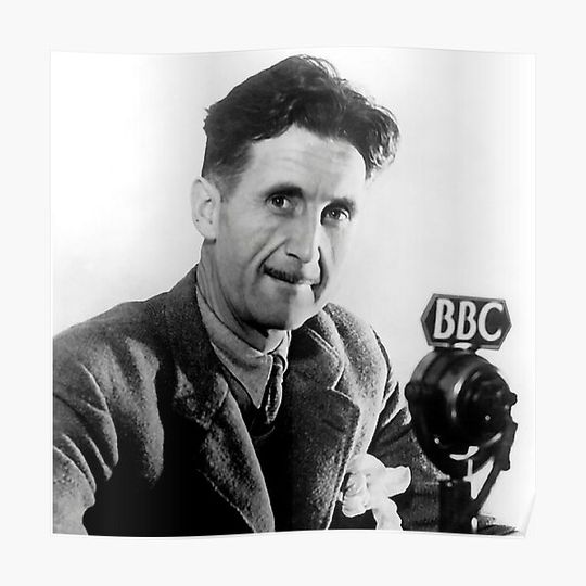 George Orwell - black and white Premium Matte Vertical Poster