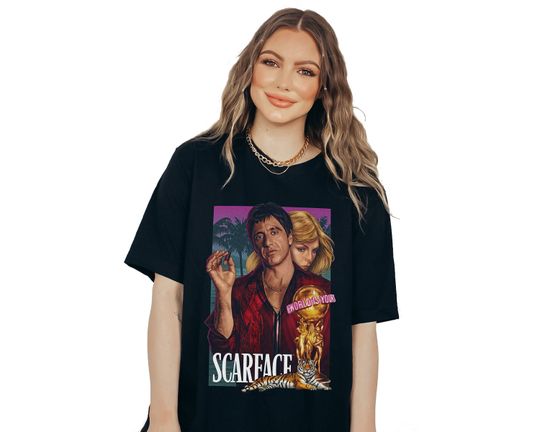 Scarface Vintage Shirt, Tony Montana Retro T-shirt, Al Pacino Shirt