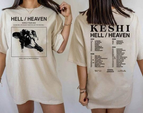Hell Heaven Tour Shirt, Keshi World Tour 2023 Shirt, SOMEBODY Shirt, Keshi World Tour 2023 Shirt