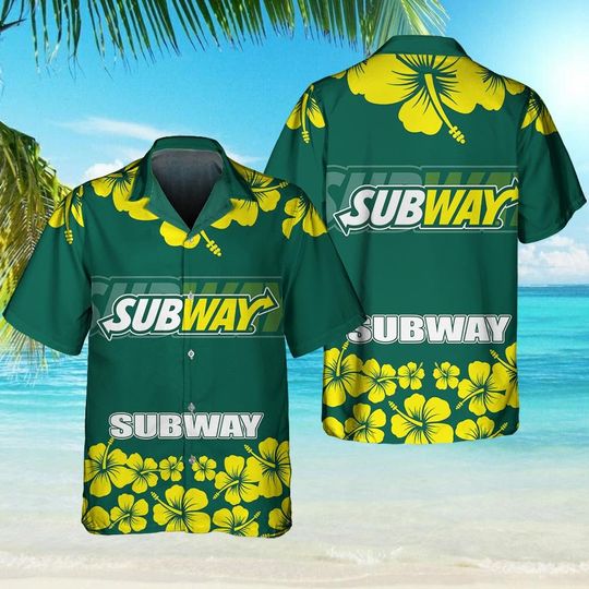 Subway Food Shirt, Tropical Flower Aloha Hawaiian Shirts