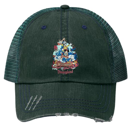 Retro Disneyland Splash Mountain Trucker Hats, Mickey and Friends Trucker Hats, Disney Trip Trucker Hats