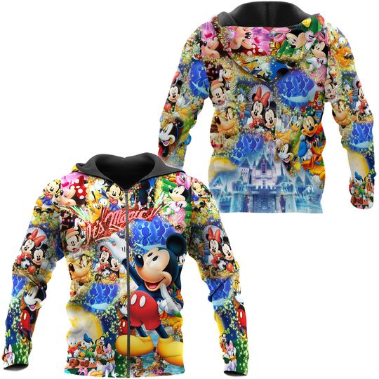 Mickey Mouse Magical Glitter Castle | Disney 3D Hoodie