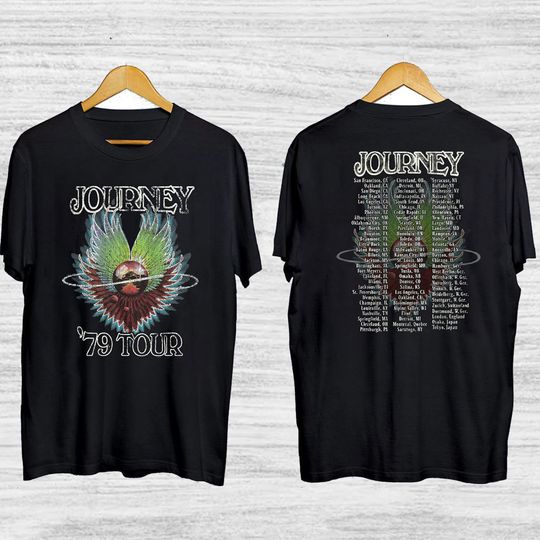 Journey Evolution Album Tour List 1979 T-Shirt, Journey Shirt Fan Gifts