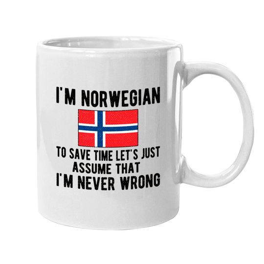 Norwegian Heritage Norway Roots Norwegian Flag Mugs