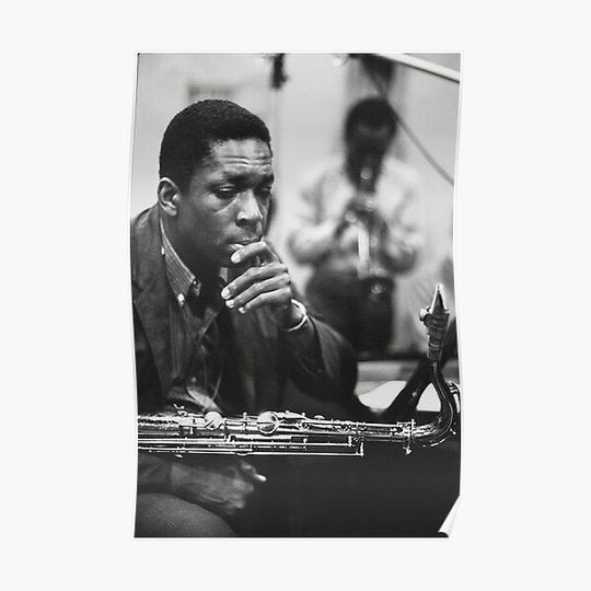 John Coltrane and Miles Davis Jazz Premium Matte Vertical Poster