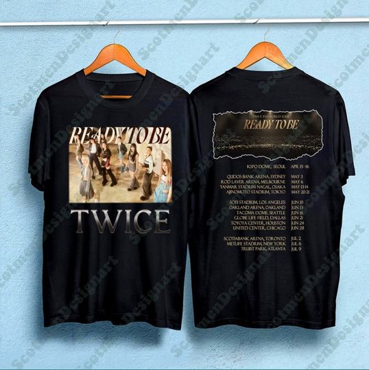 Twice 5th World Tour Ready To Be Tour 2023 T-Shirt, Twice Kpop Tour Shirt