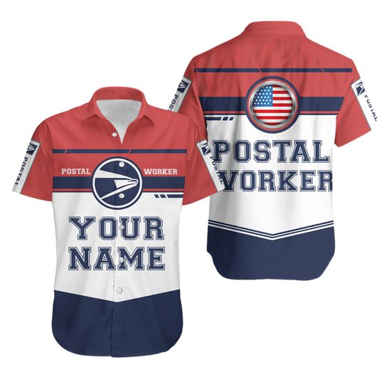 Postal Worker Logo Shirt, Shirt For Postal Worker Hawaii Shirt