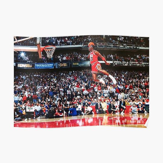 Flying Red Jordan Premium Matte Vertical Poster