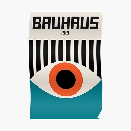 Bauhaus Exhibition 1919, Bauhaus Wall Art, Bauhaus Exhibition Print, Bauhaus Original green orange Premium Matte Vertical Poster
