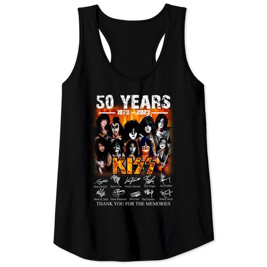 Kiss 50th Anniversary 1973-2023 Vintage Kiss Tank Tops