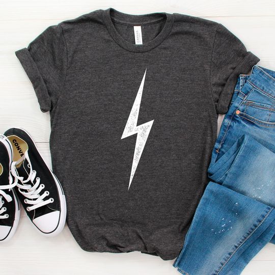 Vintage Lightning Bolt T-shirt, Flash T shirt, Lightning Tee