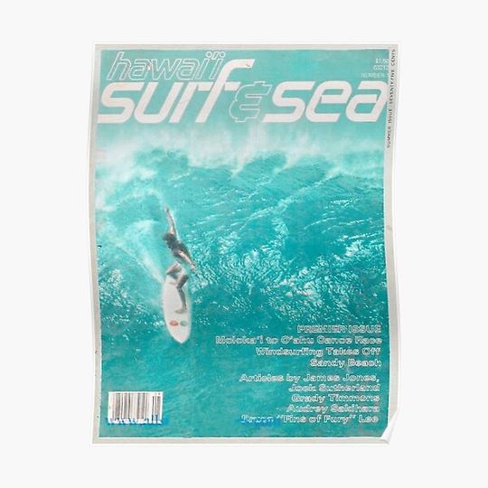 Vintage Surf Sea Magazine Poster Premium Matte Vertical Poster