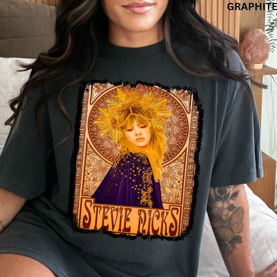 Stevie Nicks Gold and Purple Vintage T-Shirt