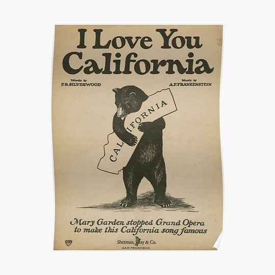 I Love You California Premium Matte Vertical Poster