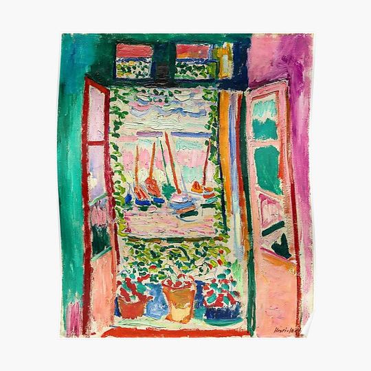 The Open Window by Henri Matisse Premium Matte Vertical Poster