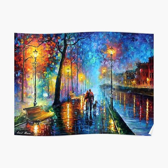 melody of the night by afremov Premium Matte Vertical Poster