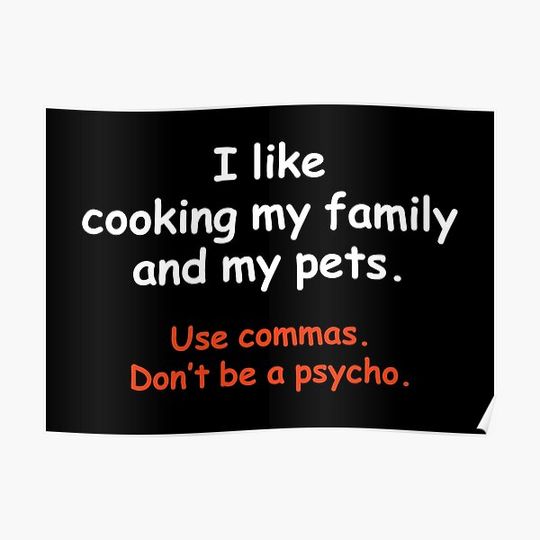 I like cooking my family and my pets Premium Matte Vertical Poster
